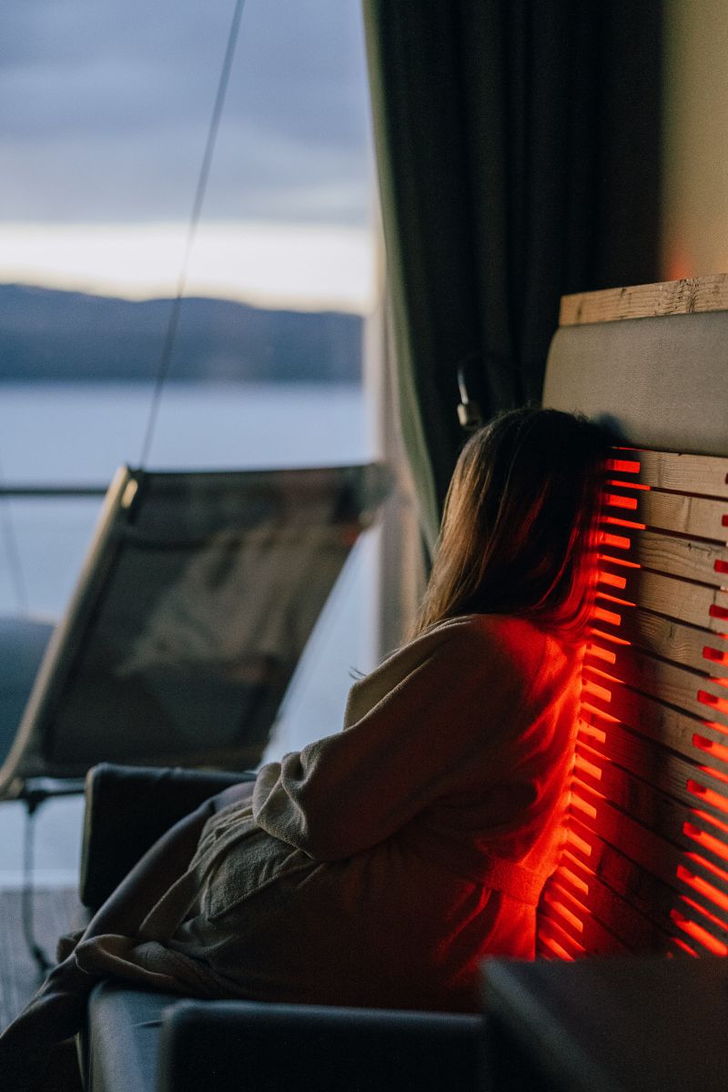 Infrarotsaune in der Wellness Junior Suite mit Seeblick
