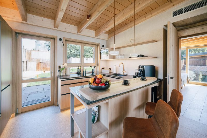 Blick auf die Küche Ferienwohnung SeeLuft