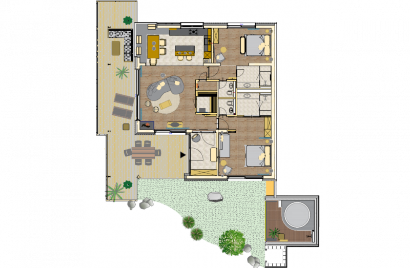 Grundriss Ferienwohnung SeeTerrain